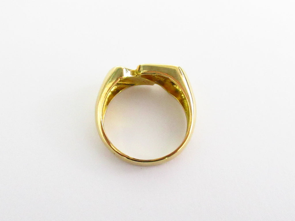 Anello uomo Damiata Gioielli in oro giallo e bianco con zircone 985/102