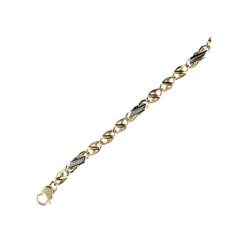 Collana a catena uomo Damiata Gioielli in oro giallo e bianco 987/102