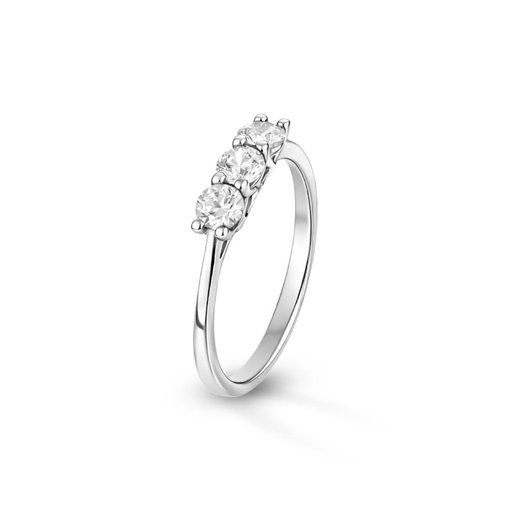 Anello trilogy donna IGOLD in oro bianco e zirconi ref. A3E1B1