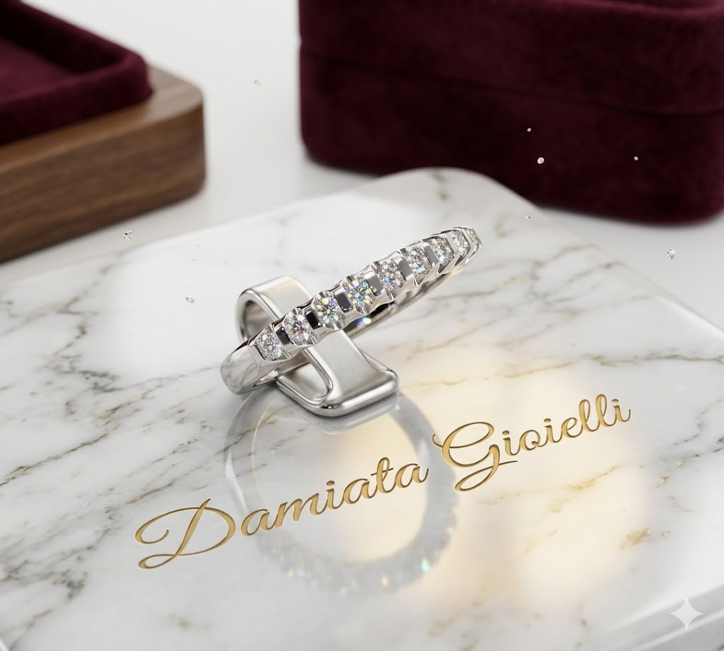 Anello donna Giorgio Visconti in oro bianco e diamanti AB15709B