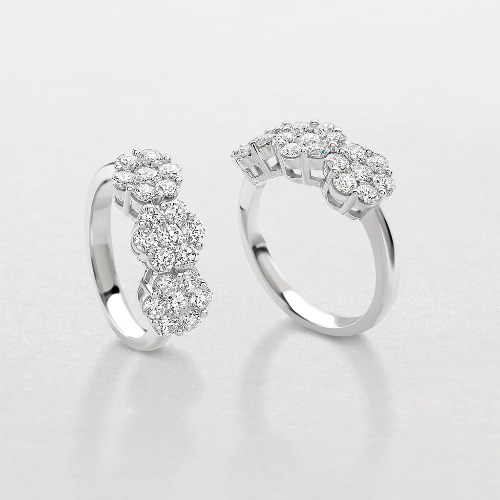Anello donna Giorgio Visconti in oro bianco e diamanti di 0,41 carati ABX12311