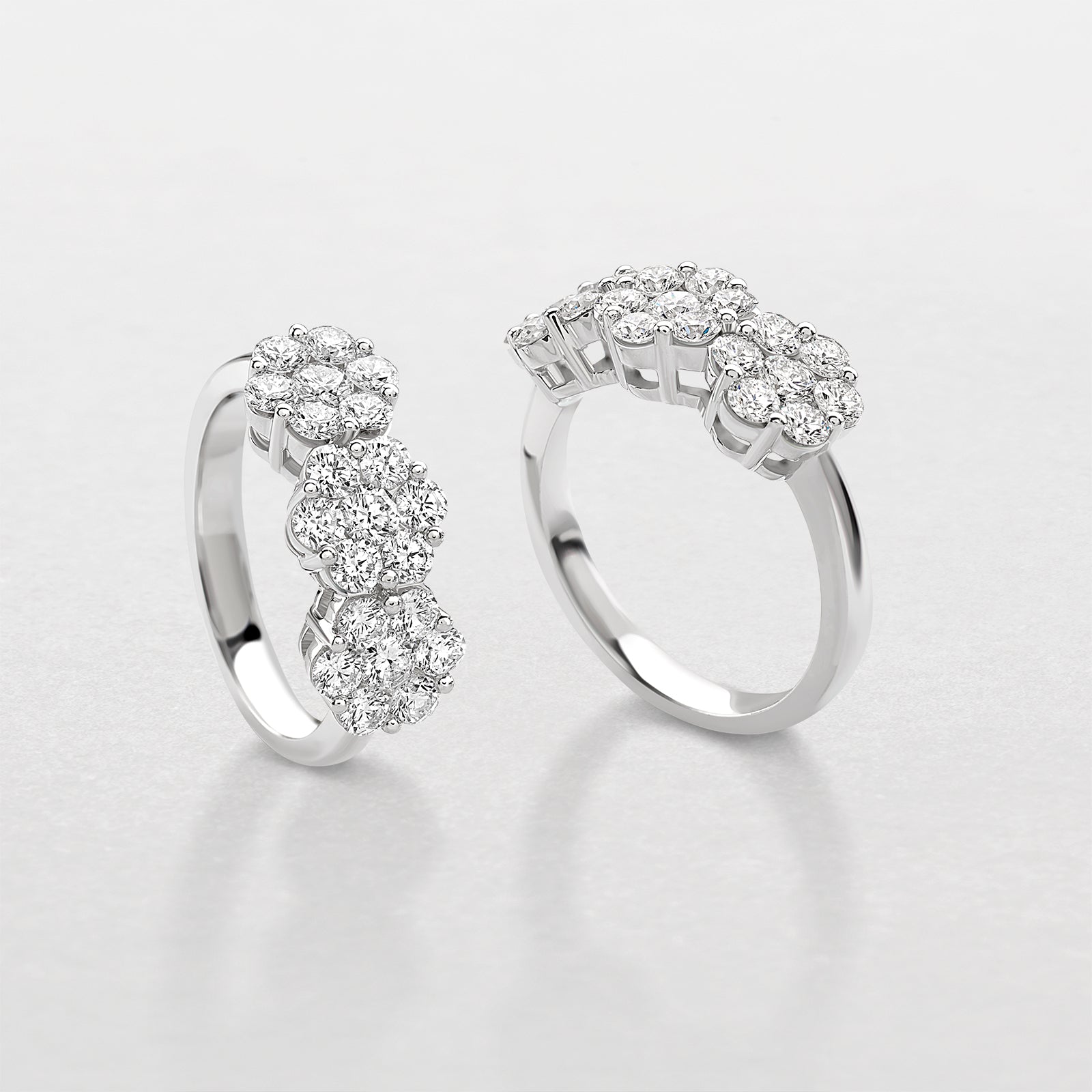 Anello donna Giorgio Visconti in oro bianco e diamanti di 0,41 carati ABX12311