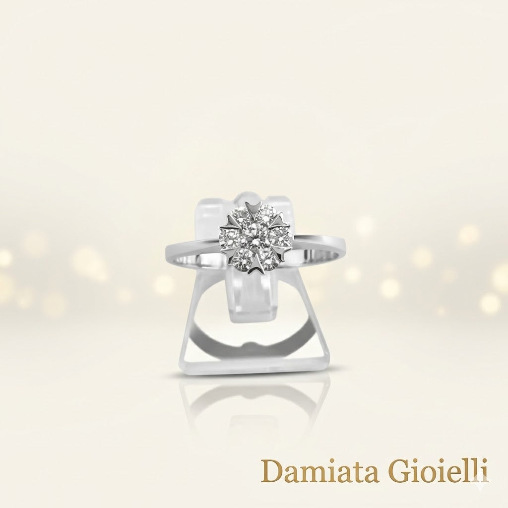 Anello donna Giorgio Visconti in oro bianco e diamanti ABX13133D