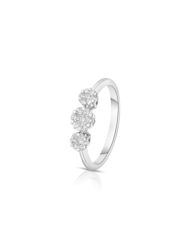 Anello donna Giorgio Visconti in oro bianco e diamanti di 0,32 carati ABX15498