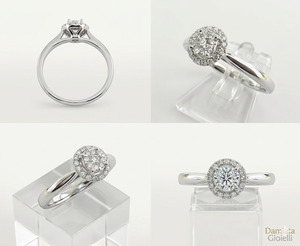 Anello donna Giorgio Visconti in oro bianco e diamanti ABX16178