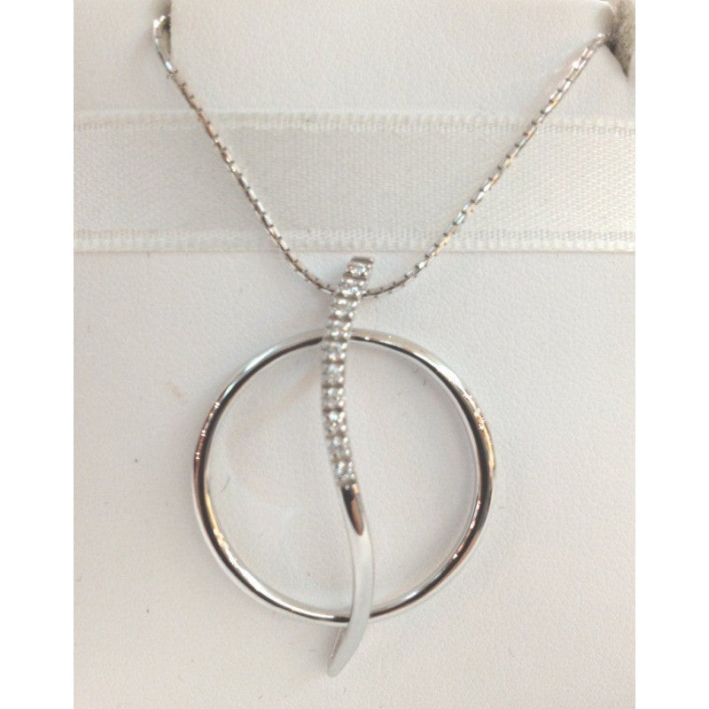 Collana fantasia donna Recarlo in oro bianco e diamanti AC461/BTR