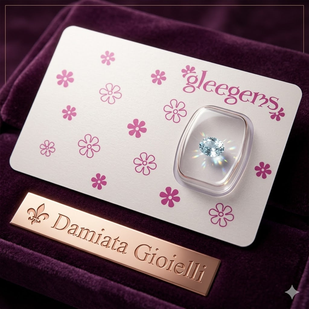 Acquamarina unisex Gleegems in blister da 0,34 carati ref. ACQ034