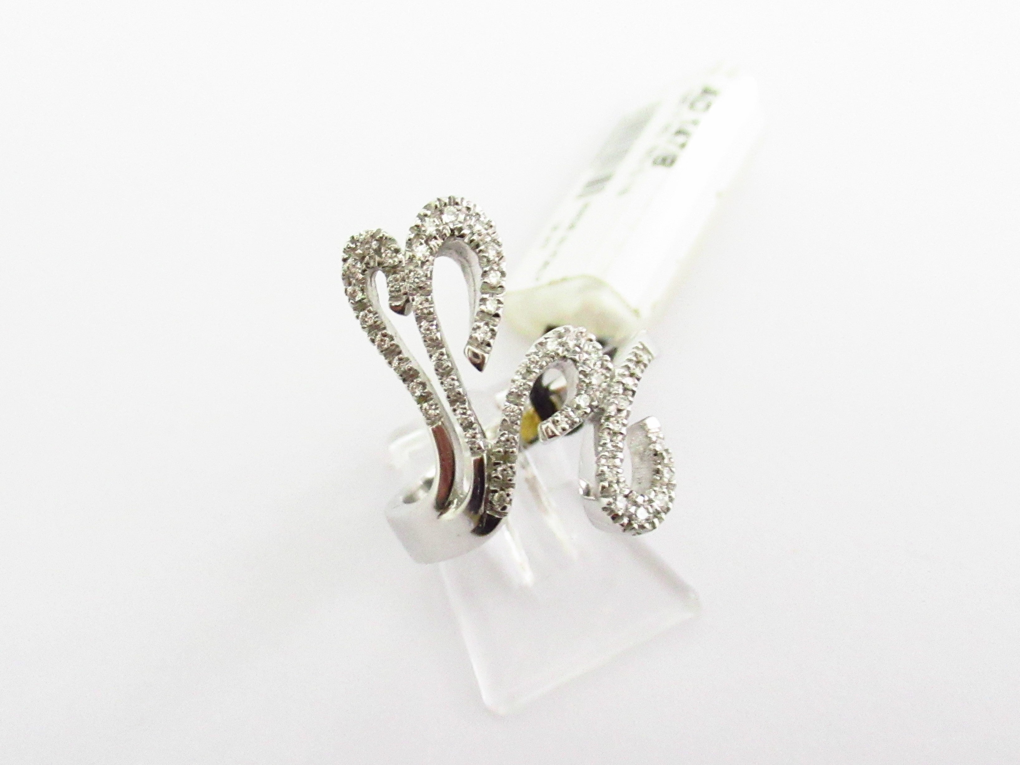 Anello fantasia donna Recarlo in oro bianco e diamanti AD147/B