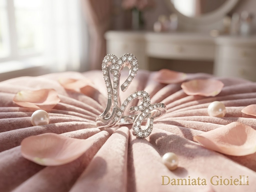 Anello fantasia donna Recarlo in oro bianco e diamanti AD147/B