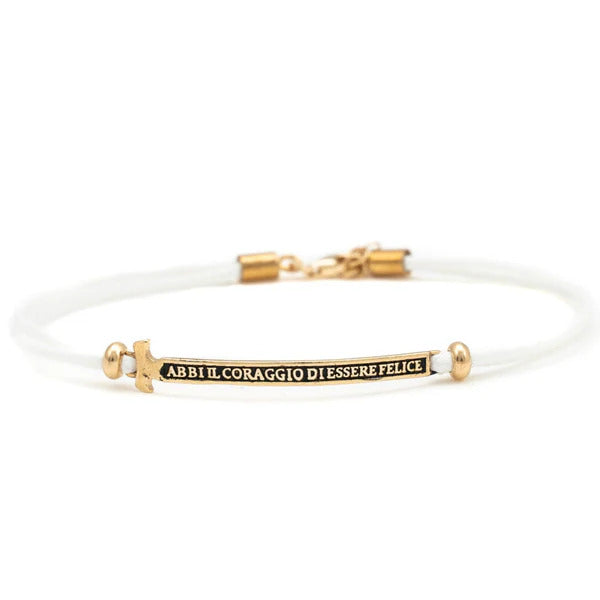 Bracciale donna Agios in corda e argento dorato AGI310/B-ON