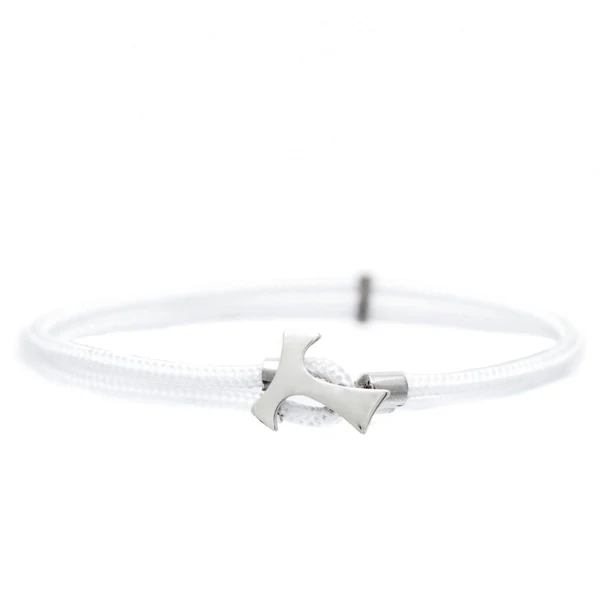 Bracciale Agios unisex in argento e corda AGI282/B-A-B