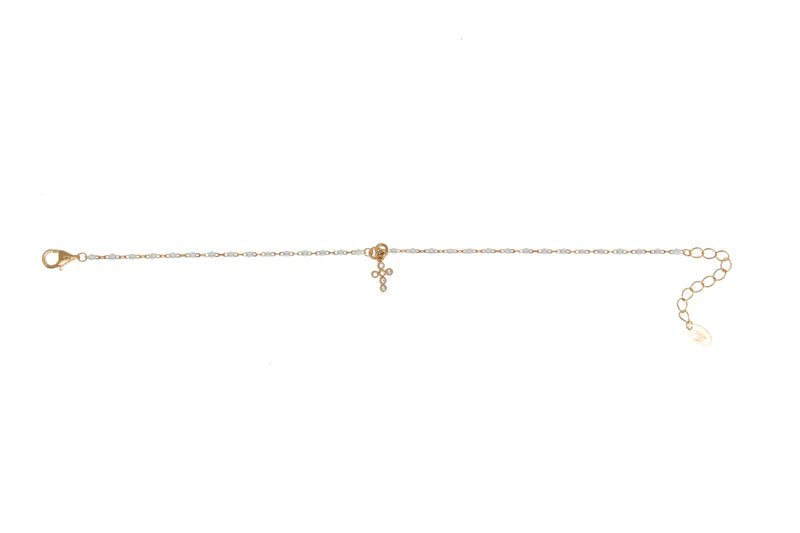 Bracciale Agios donna in argento dorato e zirconi bianchi AGI286/B-BI