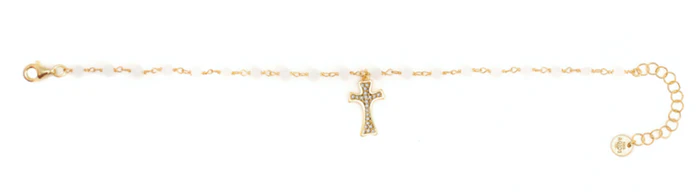 Bracciale Agios donna in argento, agata bianca e zirconi bianchi AGI291/B-BI