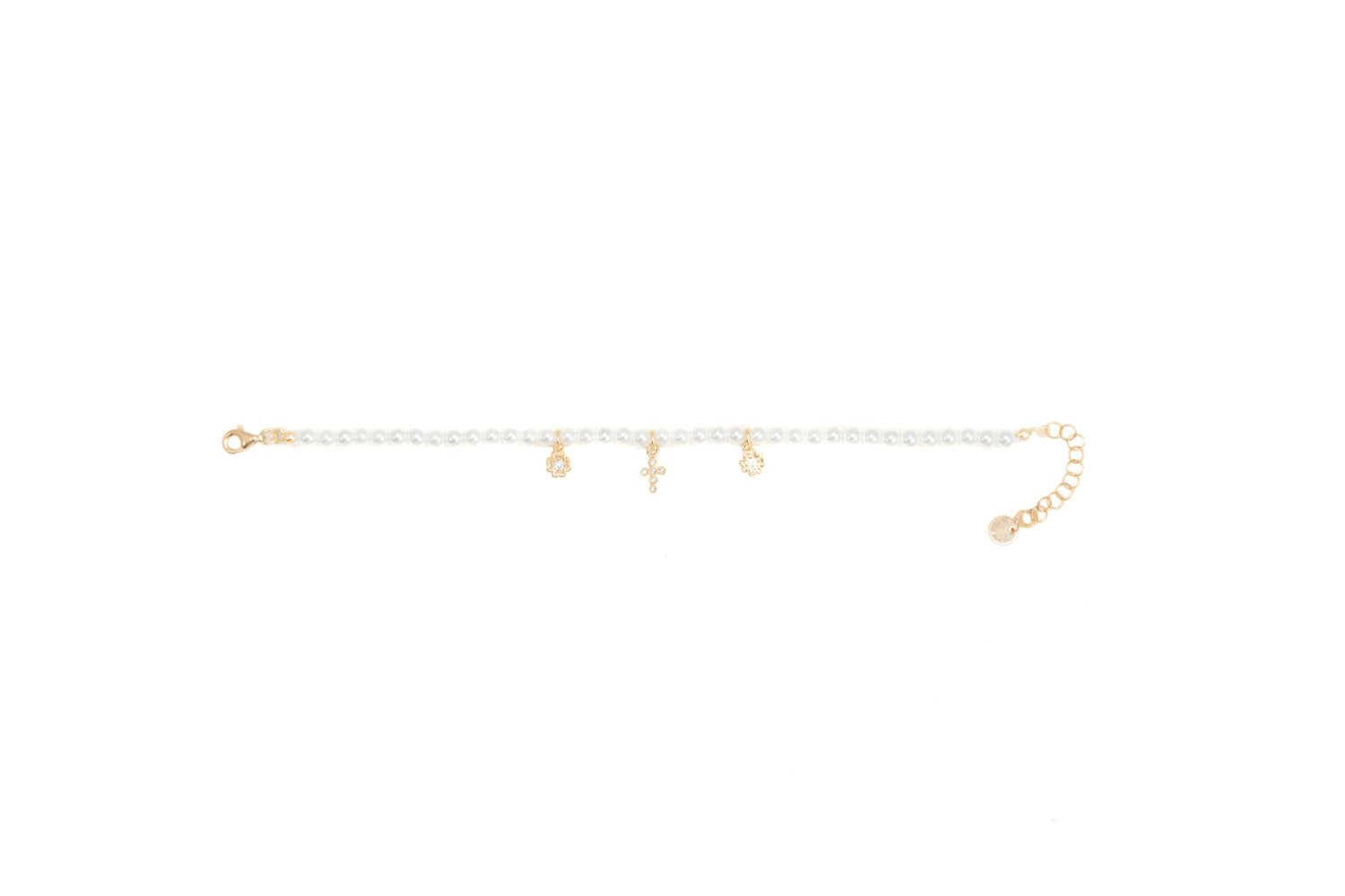 Bracciale Agios donna "ICONA" in argento, perle e zirconi AGI305/B