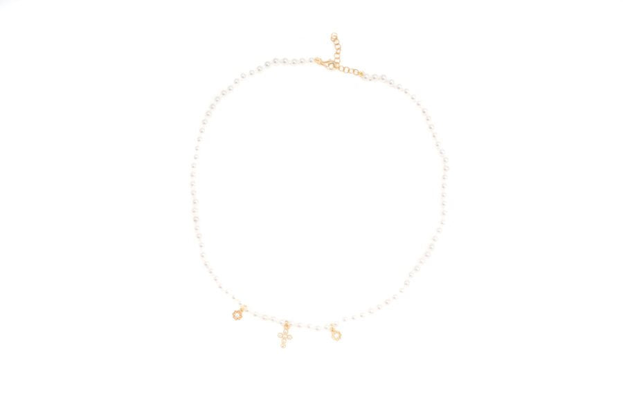 Collana Agios donna in argento e perle AGI305/C