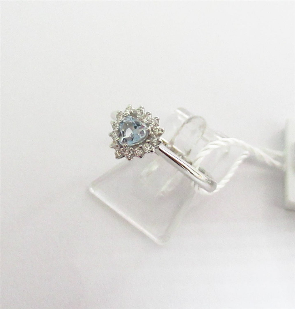 Anello donna Lucciole Gioielli in oro bianco, diamanti e topazio ANAIR/1T