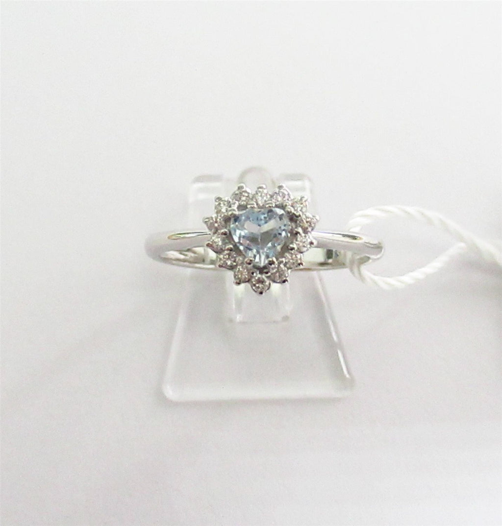 Anello donna Lucciole Gioielli in oro bianco, diamanti e topazio ANAIR/1T