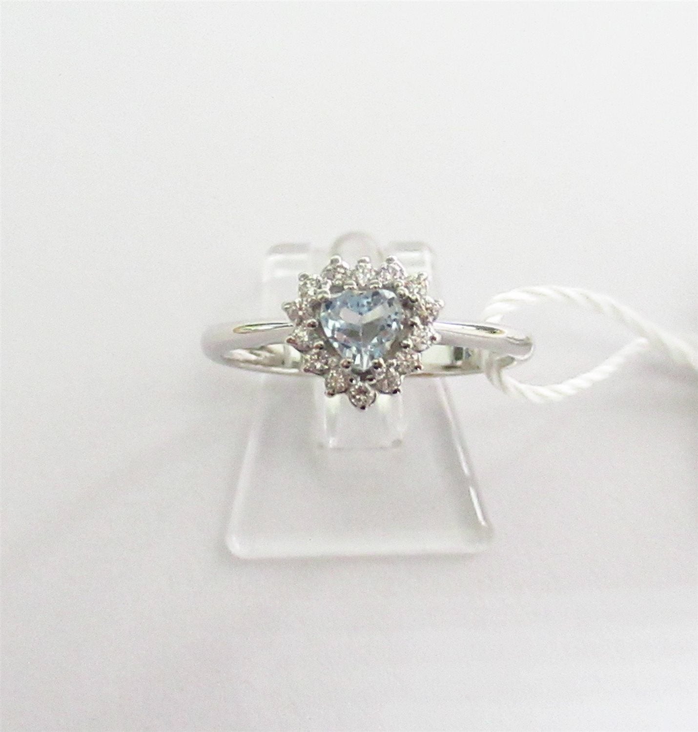 Anello donna Lucciole Gioielli in oro bianco, diamanti e topazio ANAIR/1T