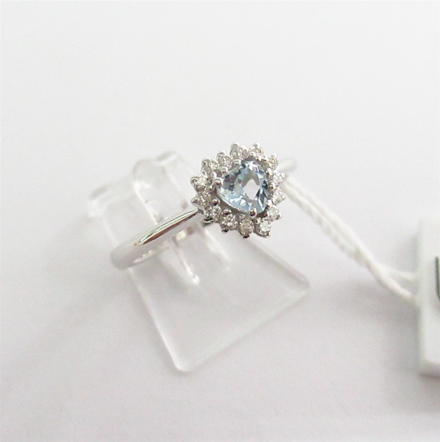 Anello donna Lucciole Gioielli in oro bianco, diamanti e topazio ANAIR/1T