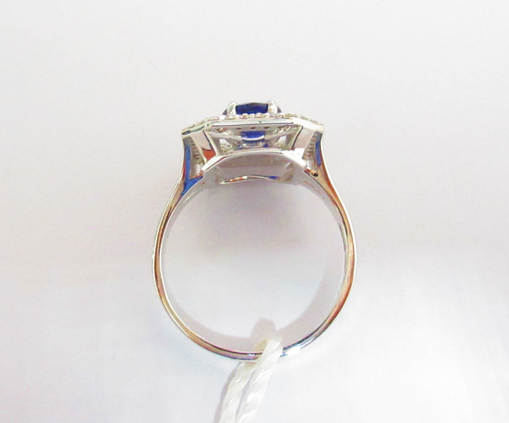 Anello donna Lucciole Gioielli in oro bianco, diamanti e zaffiro ANARTEOT/3Z