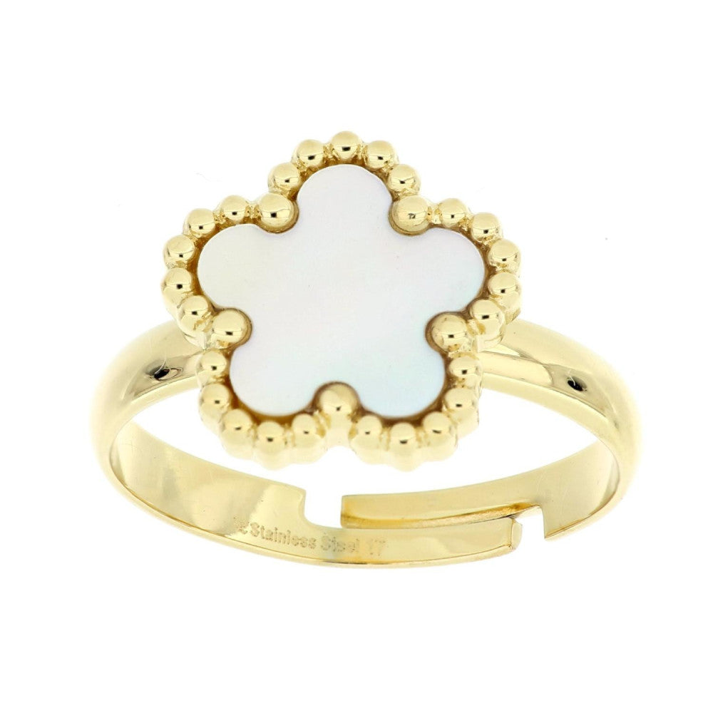 Anello donna Urania Preziosi in acciaio dorato ANCAL1001BIA