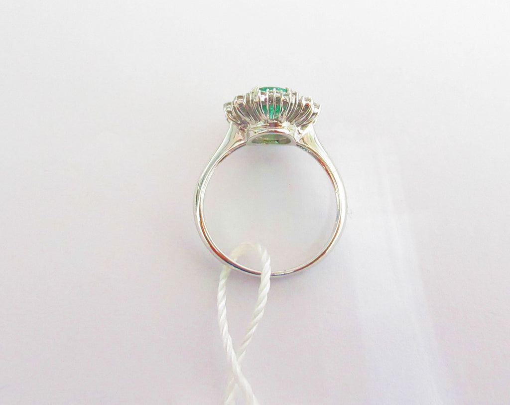 Anello donna Lucciole Gioielli in oro bianco, diamanti e smeraldo ANJOLIE/3S