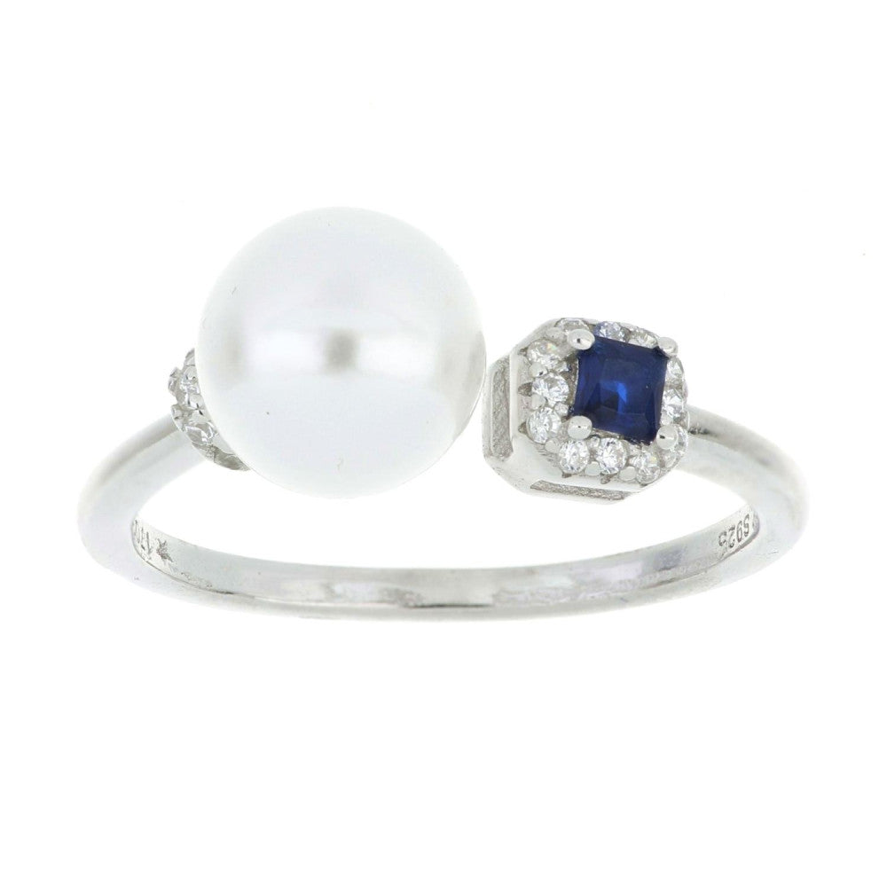 Anello donna Urania Preziosi in argento con perla e zirconi ANPE012ZF