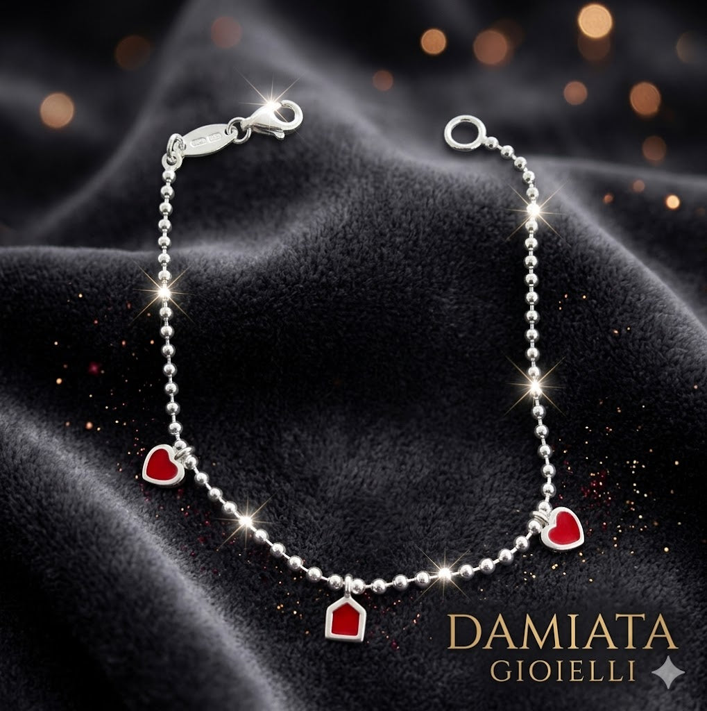 Bracciale donna Edoardo Mariani in argento con charm, lunghezza 18 cm. AP105CCC