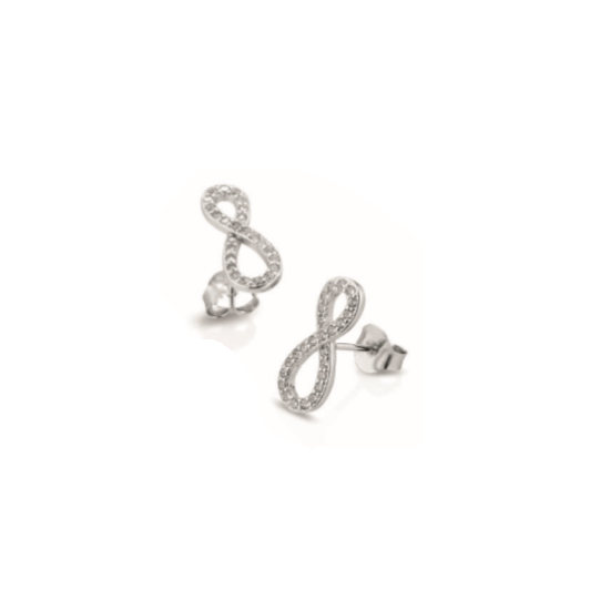 Orecchini infinito donna 1ONE in argento con zirconi AS0394