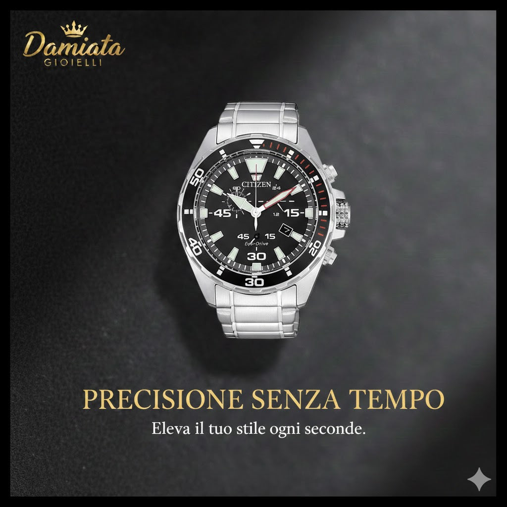 Orologio cronografo Citizen uomo "OF Collection" in acciaio AT2430-80E
