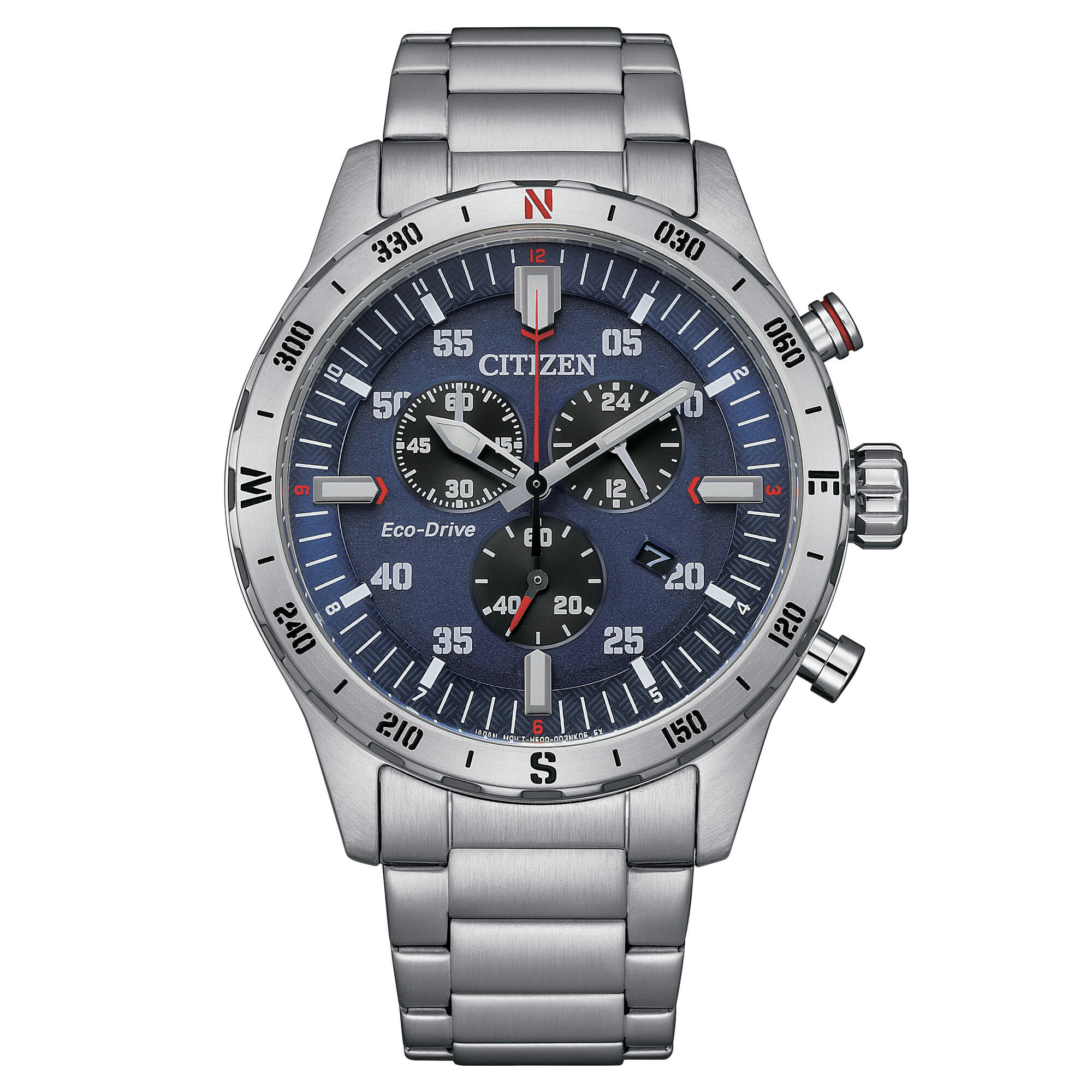 Orologio cronografo Citizen uomo "Outdoor" in acciaio AT2520-89L