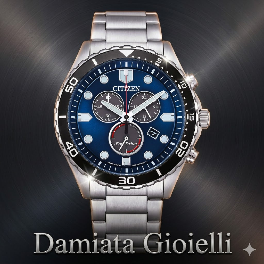 Orologio cronografo Citizen uomo "SPORT" in acciaio AT2560-84L