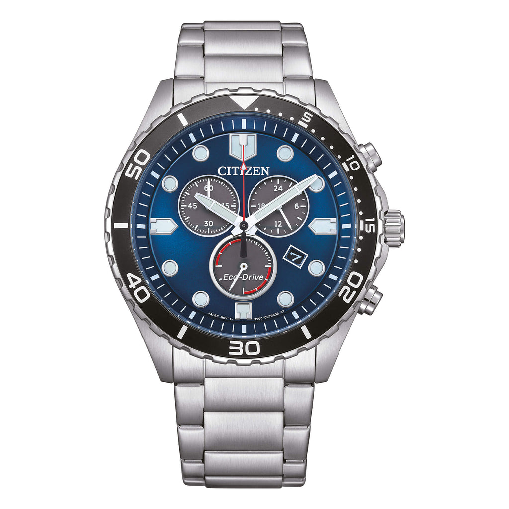 Orologio cronografo Citizen uomo "Aviator" in acciaio CA4605-85L
