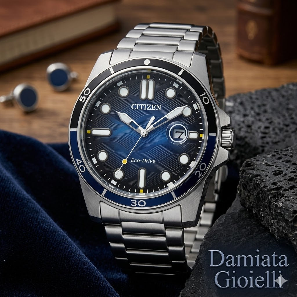 Orologio solo tempo Citizen Eco Drive in acciaio ref. AW1810-85L
