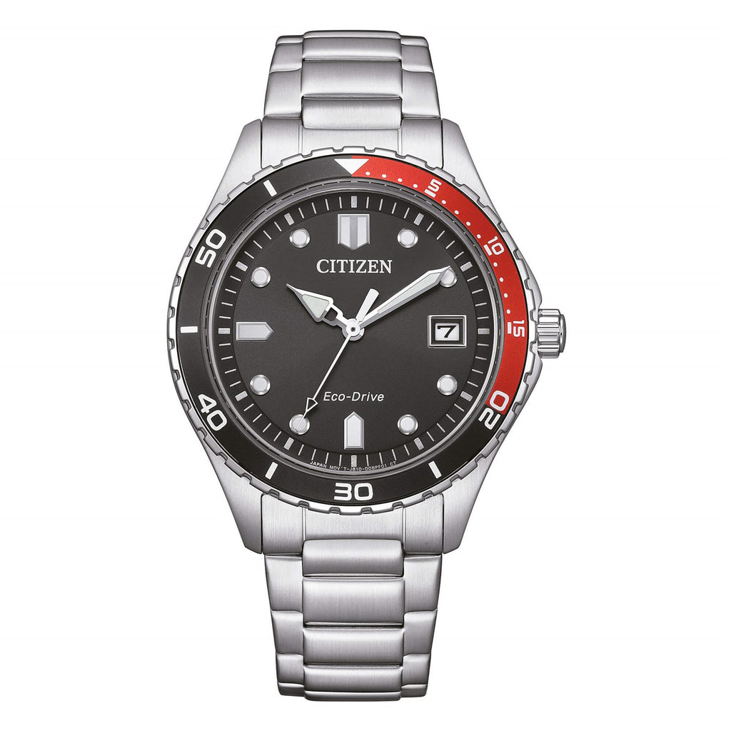 Orologio solo tempo Citizen "Marine" Eco Drive in acciaio AW1820-81E
