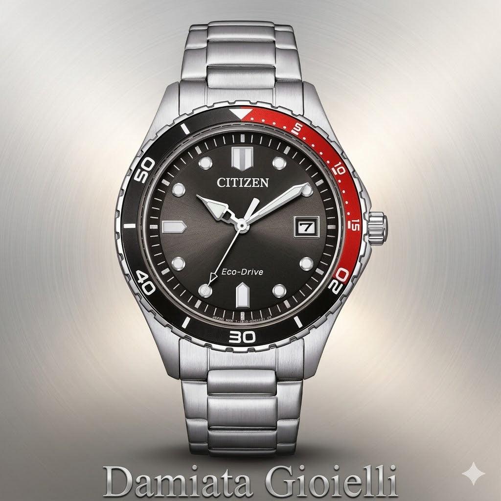 Orologio solo tempo Citizen "MARINE" Eco Drive in acciaio AW1820-81E