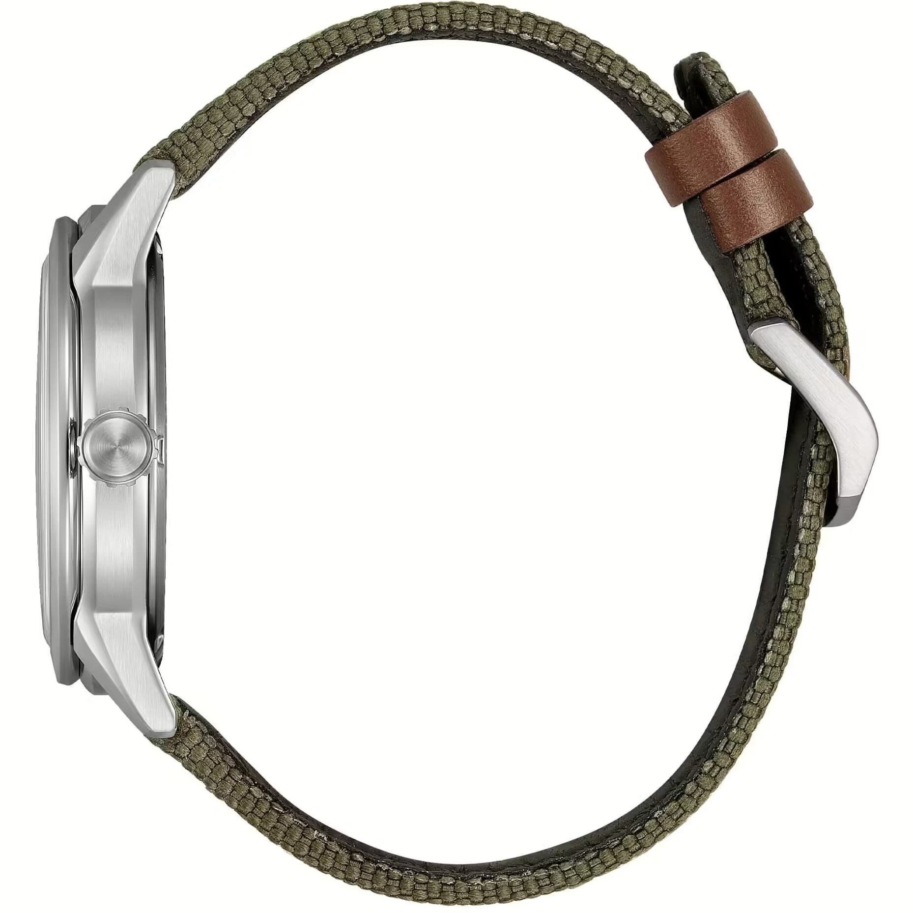 Orologio solo tempo Citizen Eco Drive in acciaio e nylon e pelle ref. AW1870-08A