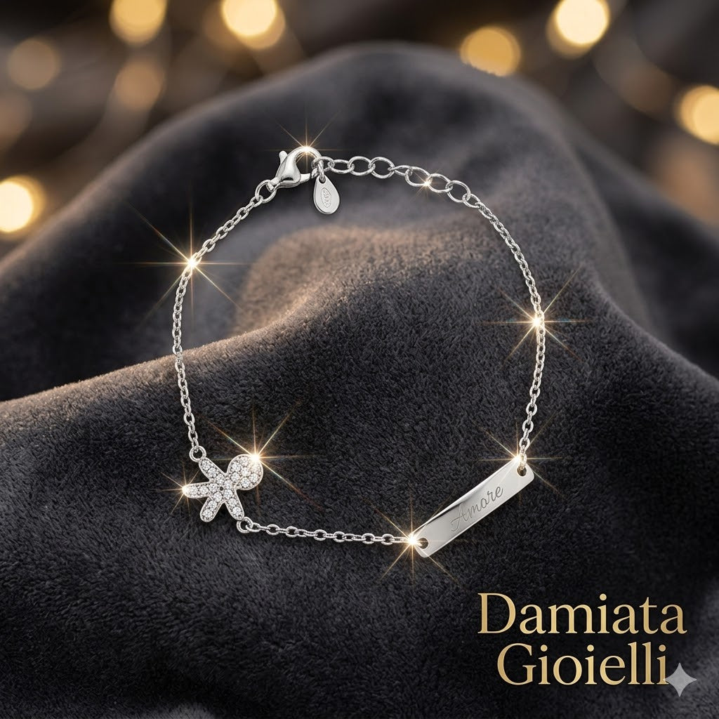 Bracciale bambina Urania Preziosi in argento e zirconi B0494