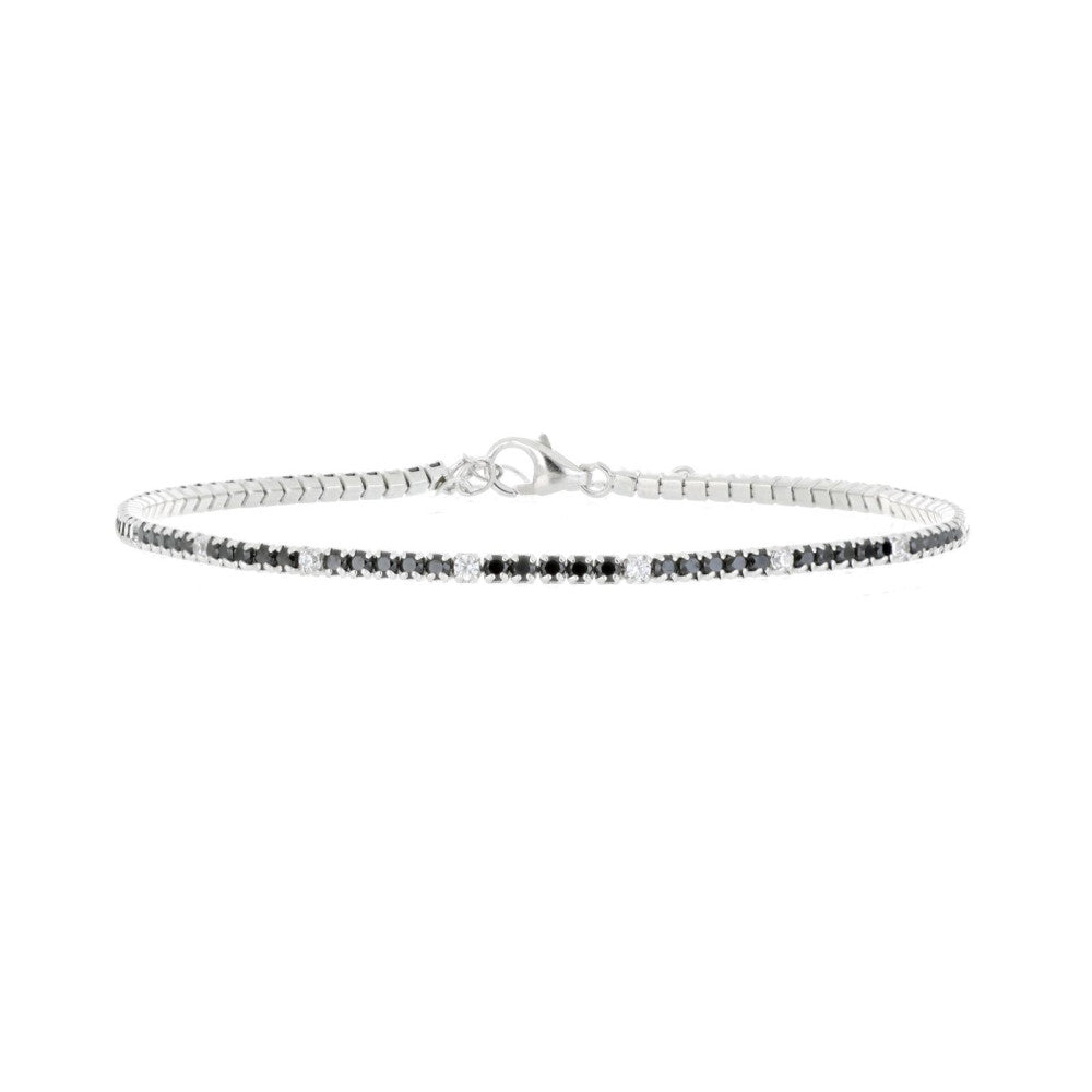 Bracciale tennis unisex Urania Preziosi in argento e zirconi B100051BK