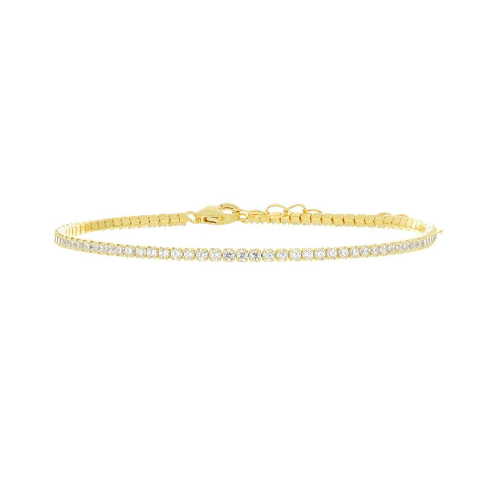 Bracciale tennis unisex Urania Preziosi in argento dorato e zirconi B1000GD
