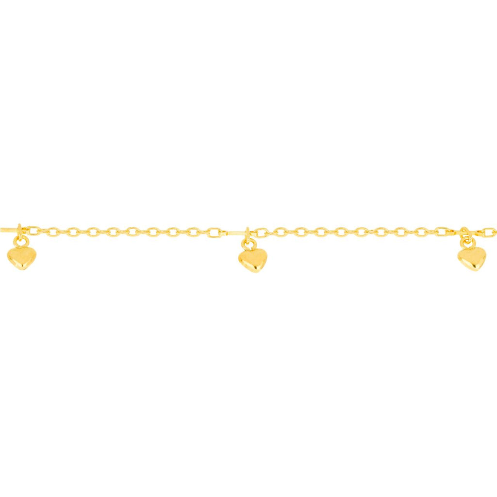 Bracciale con cuori per bambina IGOLD in oro giallo B2R2OA
