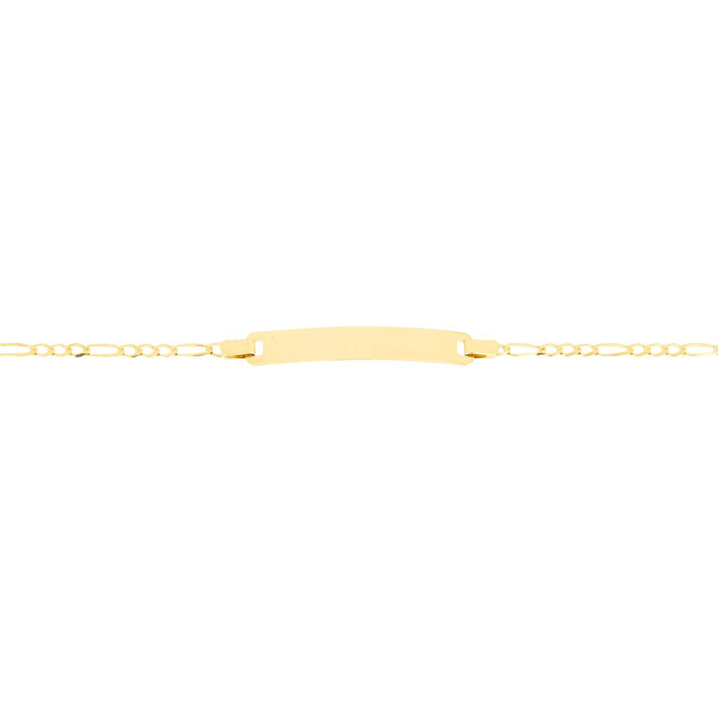 Bracciale per bambino IGOLD in oro giallo con targhetta incidibile B322OA
