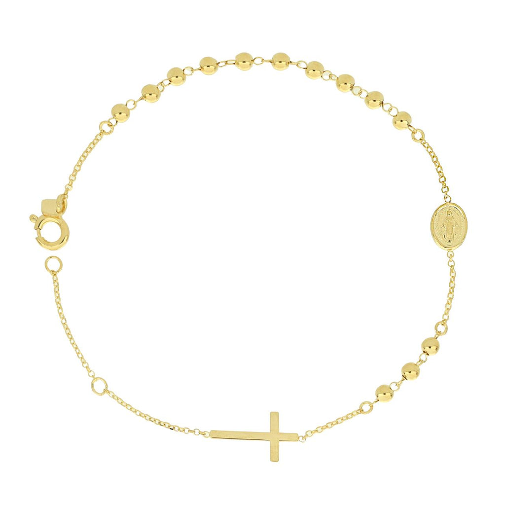 Bracciale rosario unisex IGOLD in oro giallo B382OH