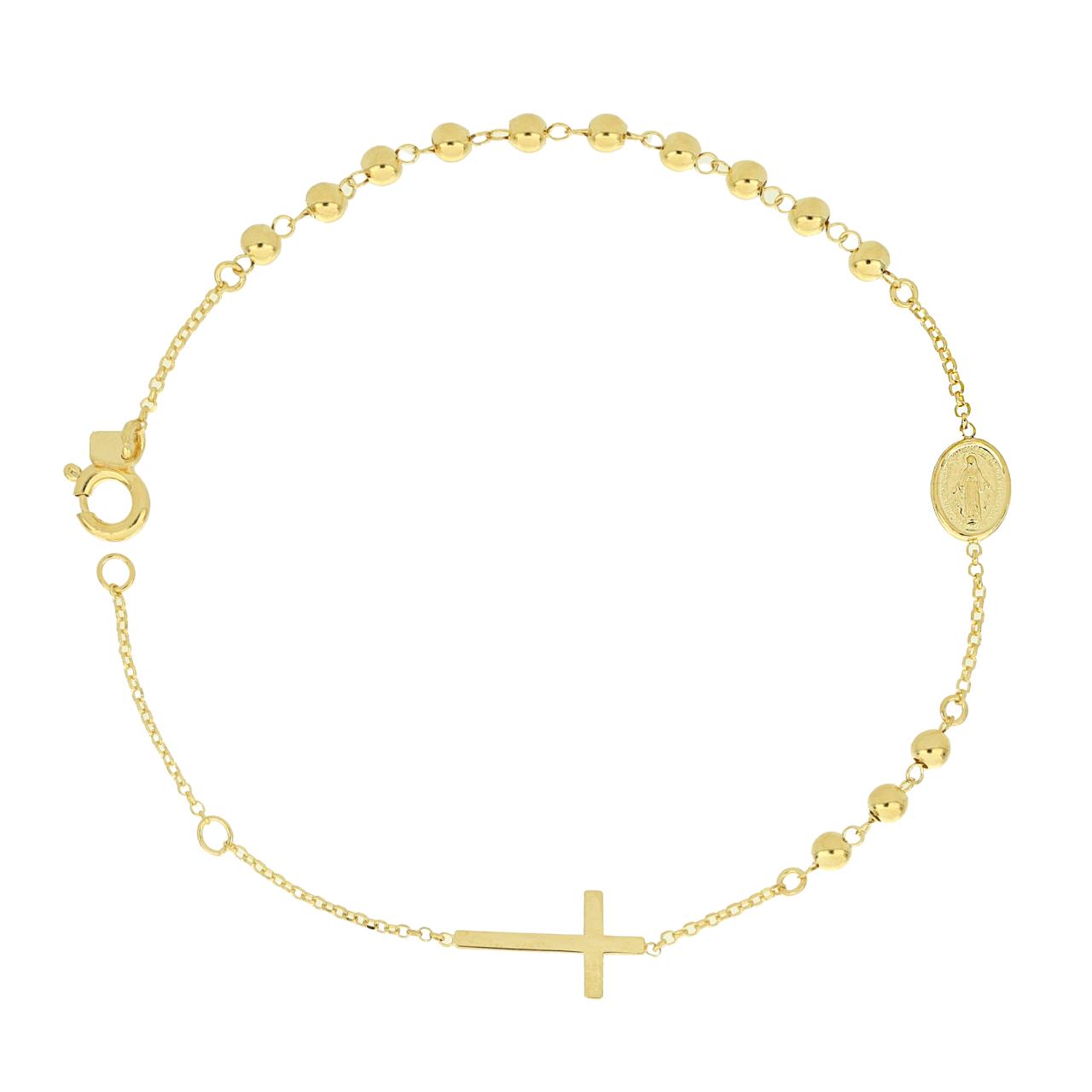 Bracciale rosario unisex IGOLD in oro giallo B382OH
