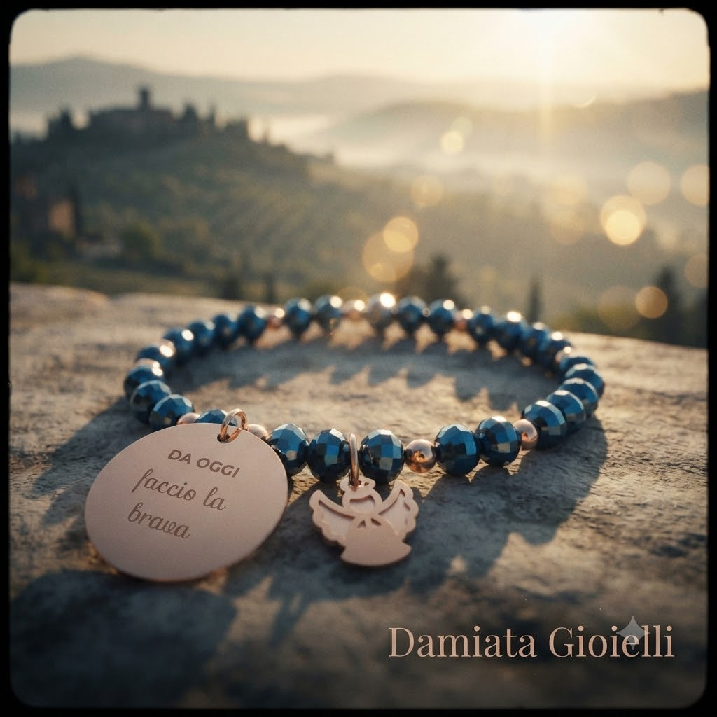 Bracciale elastico donna 10 Buoni Propositi in acciaio e cristalli ref. B525