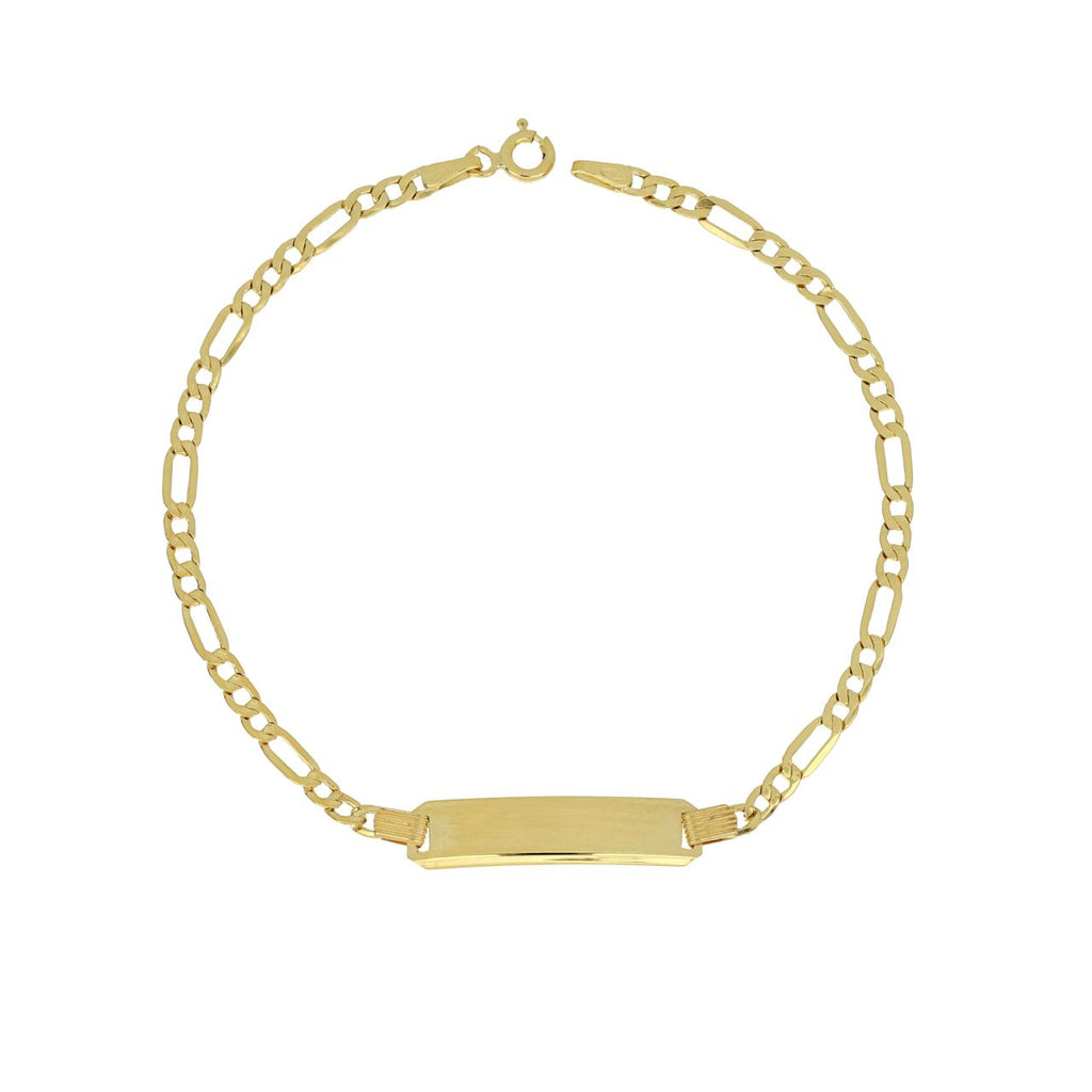 Bracciale a catena uomo IGOLD in oro giallo con targhetta incidibile B672ON