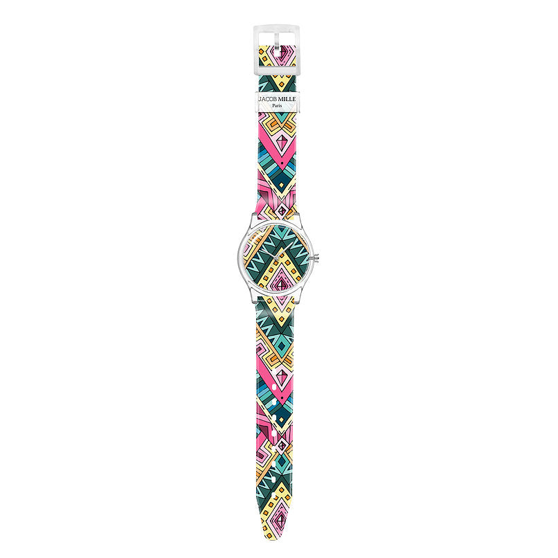 Orologio solo tempo donna Jacob Mille Batik in silicone