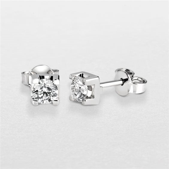 Orecchini punto luce donna Giorgio Visconti in oro bianco e diamanti BB37510J