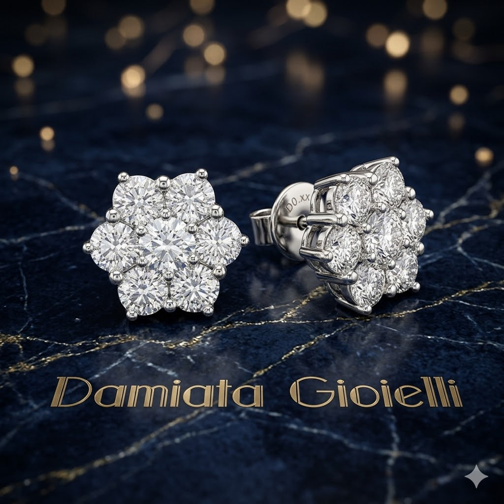 Orecchini donna Giorgio Visconti in oro bianco e diamanti BBX32955