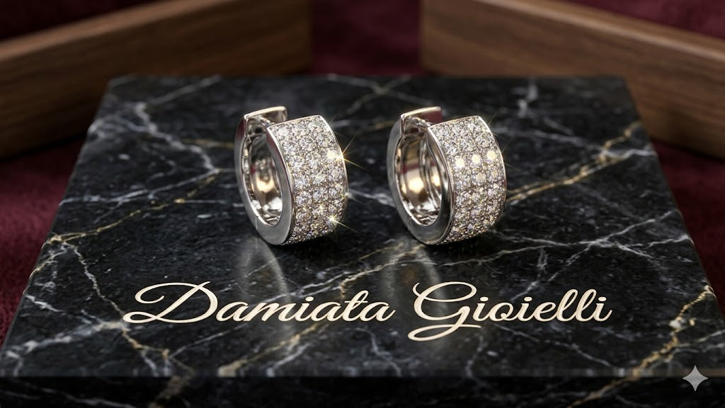 Orecchini donna Giorgio Visconti in oro bianco e diamanti BBX33121